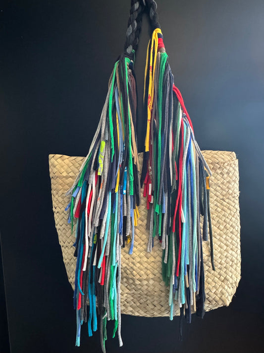 Tote - Buziga Hill Fringe Woven Basket